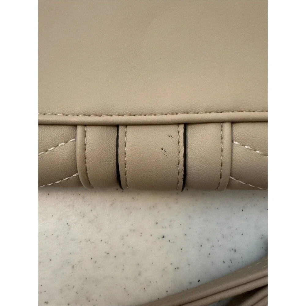 MKF by MIA K FARROW Large Zip Around 4x8. Wristlet /Wallet Cream